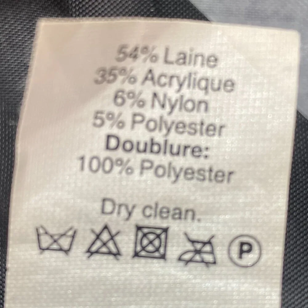 J. Crew Factory Wool Blend Tweed City Pea Coat Sz 00 Black White #246G - Picture 11 of 11